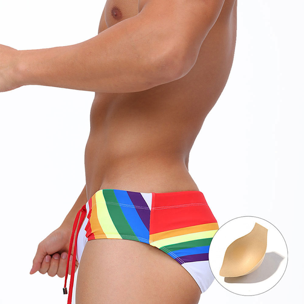 Rainbow Swim Briefs – Low Rise Sexy Fit - YK069
