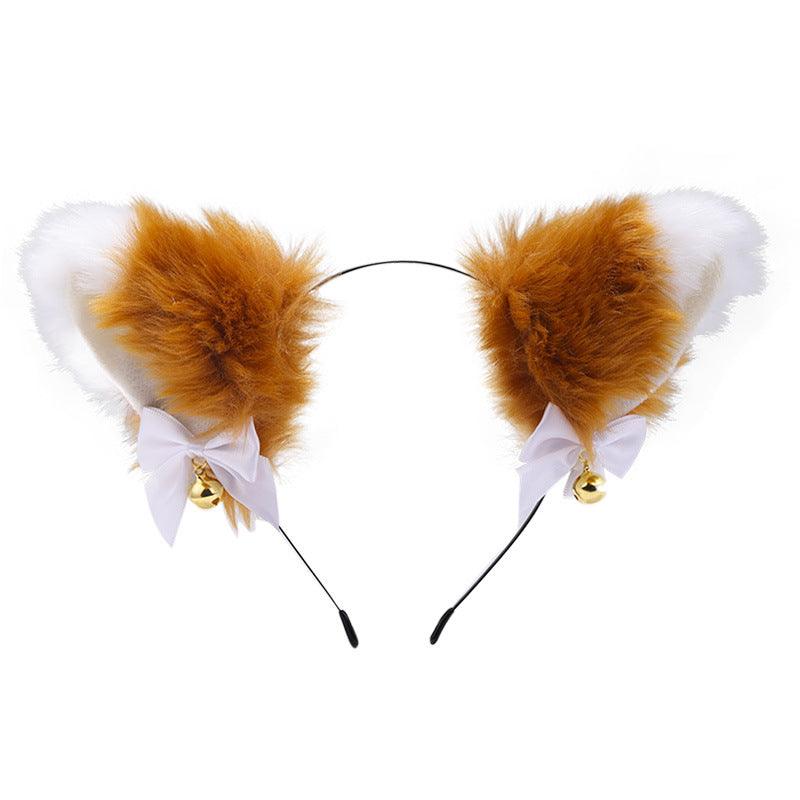 Cute Plush Jingle Bell Fox Ear Headband -PJ002 - YDressup
