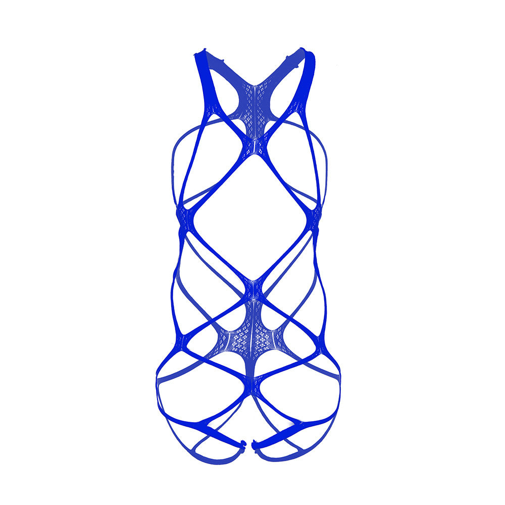 Men's Sheer Mesh Open-Crotch Bodystocking - LTW037