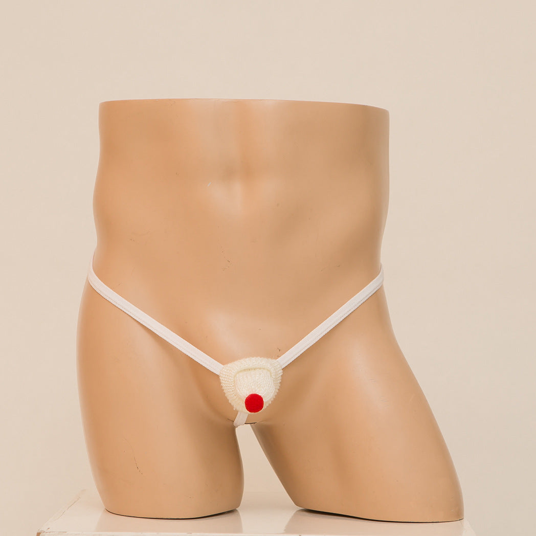 Men’s Santa Hat Underwear – Hollow Out Thong - GZK032
