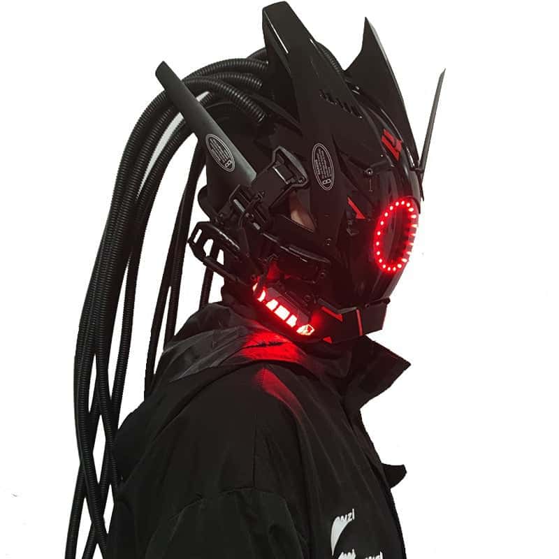 Cyberpunk LED Light-up Helmet Mask for Role-Playing - PJ041