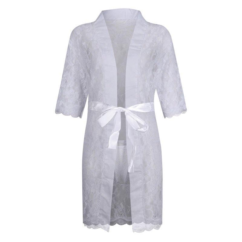 Men's Perspective Temptation Sexy Lace Thong Bathrobe - QQNY006 - YDressup