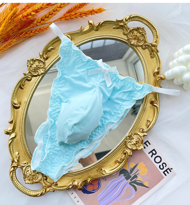 Cute Bow Ice-Silk Femboy Panties - FU002