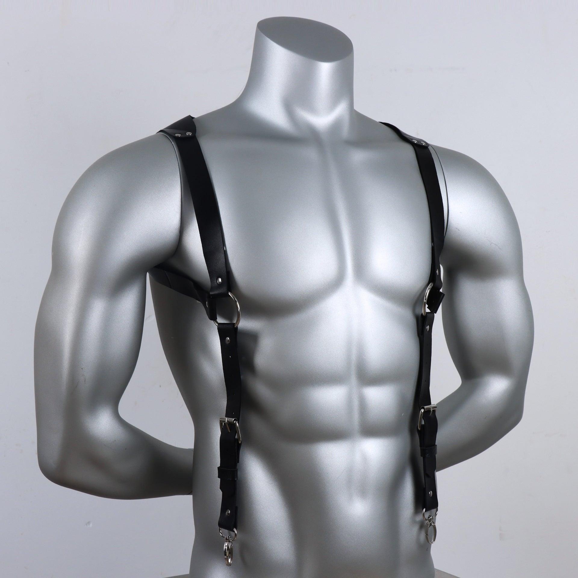 Men's Leather Restraint Harness Strap - KB003 - YDressup