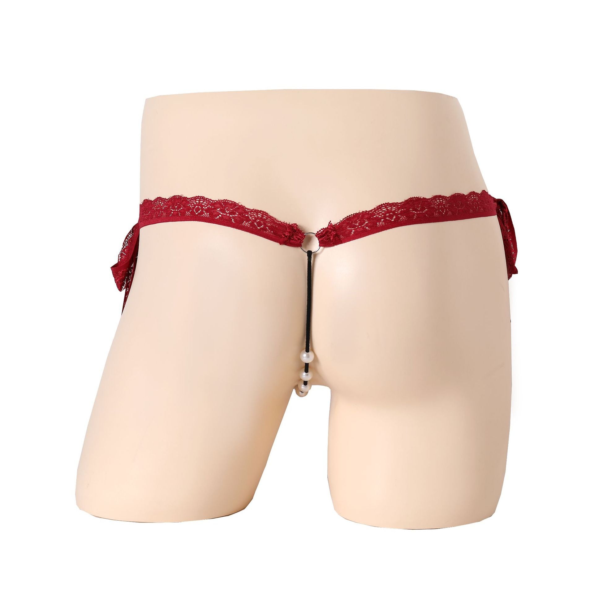 Sexy Men’s Low Waist Lace GString with Pouch - GZK033