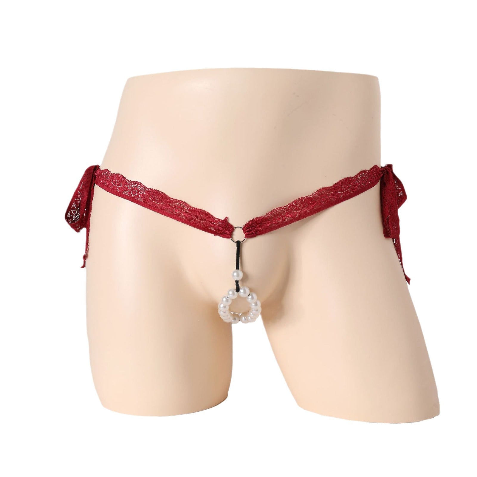 Sexy Men’s Low Waist Lace GString with Pouch - GZK033