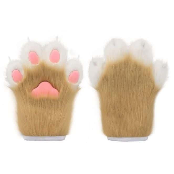 Furry Animal Paw Gloves - PJ045 - YDressup