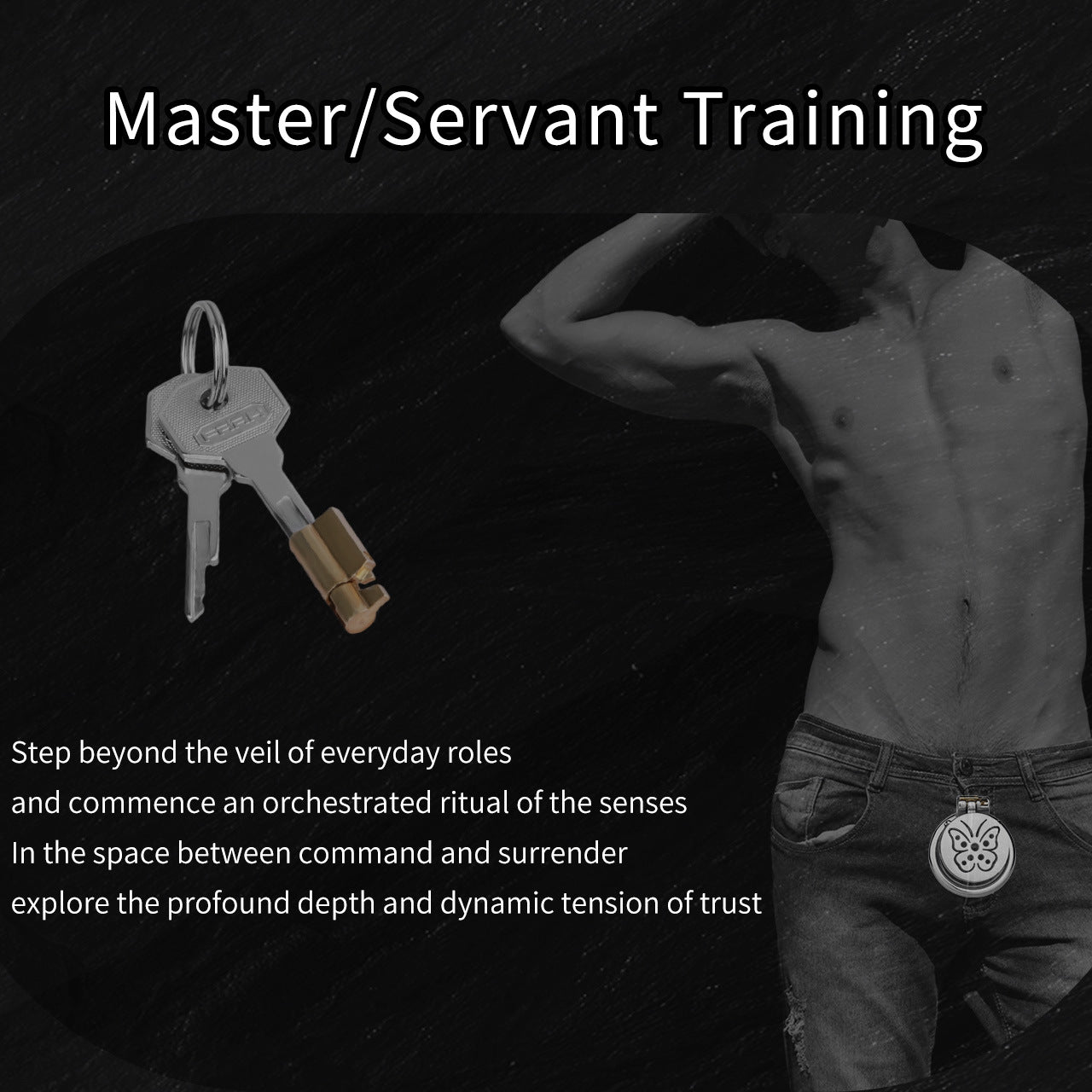 Steel Butterfly Inverted Chastity Cage with Urethral - YJS016