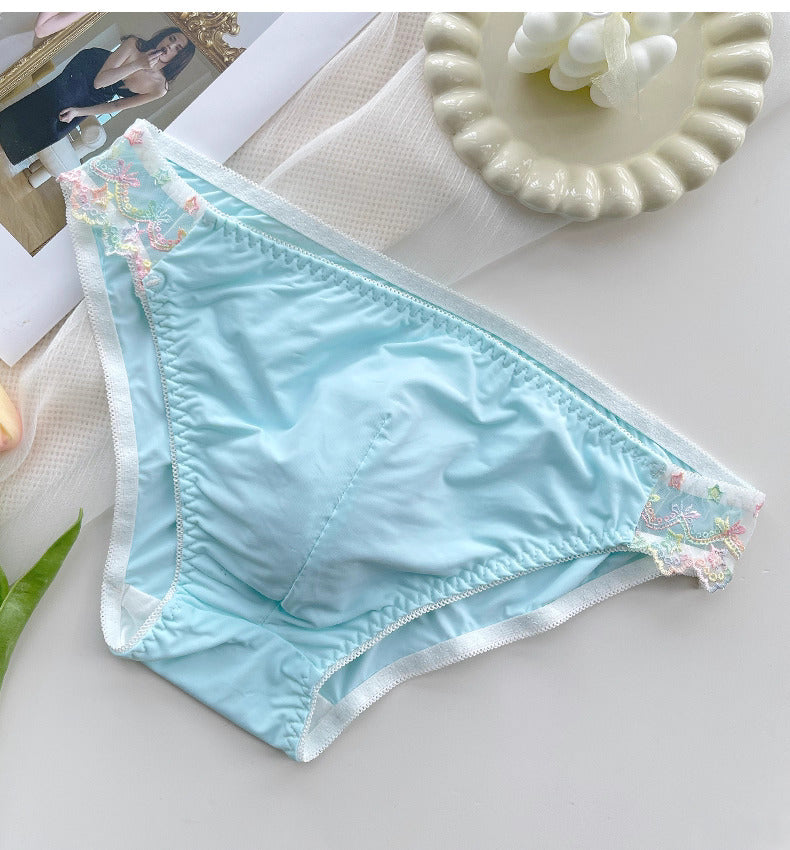 Cute Lace Embroidered Men's Panties - FU020