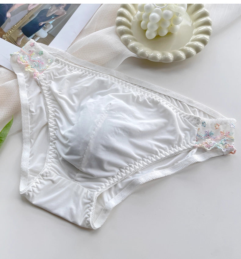 Cute Lace Embroidered Men's Panties - FU020