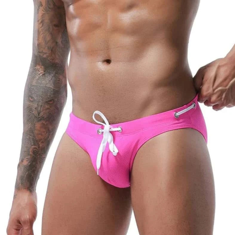 Men's Bold Bowtie Swim Briefs - YK045 - YDressup
