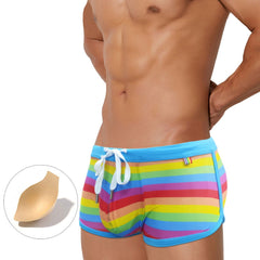 Rainbow Pride Drawstring Swim Trunks - DK004