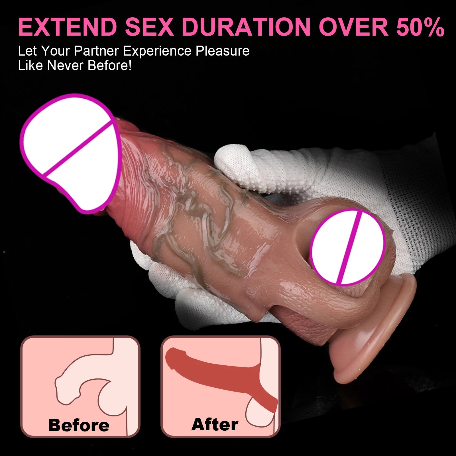 Realistic Penis Sleeve Extender - AD002