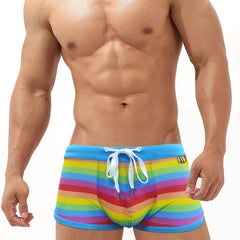 Rainbow Pride Drawstring Swim Trunks - DK004