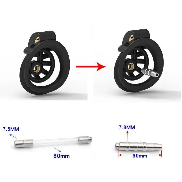 3d Cobra Smallest Chastity Cage with Catheter - YJS011