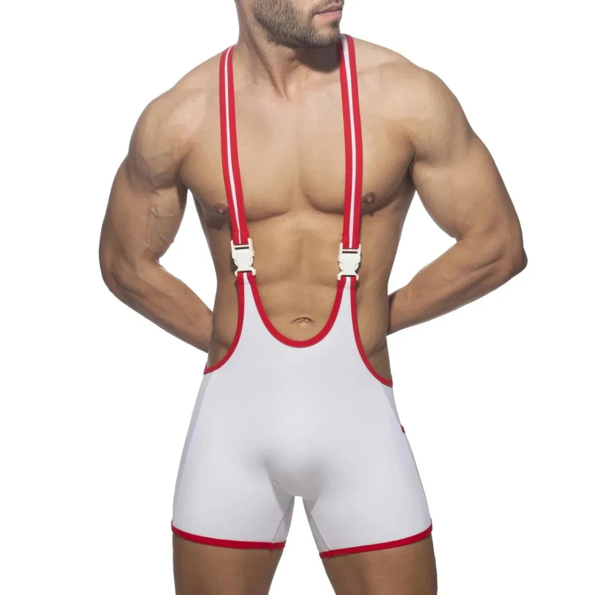 Rainbow Tape Buckle Workout Singlet - LTY002