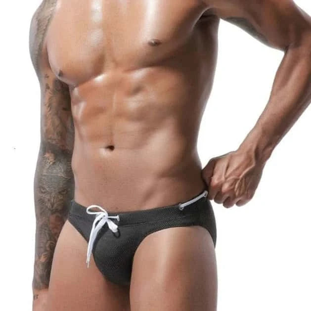 Men's Bold Bowtie Swim Briefs - YK045 - YDressup