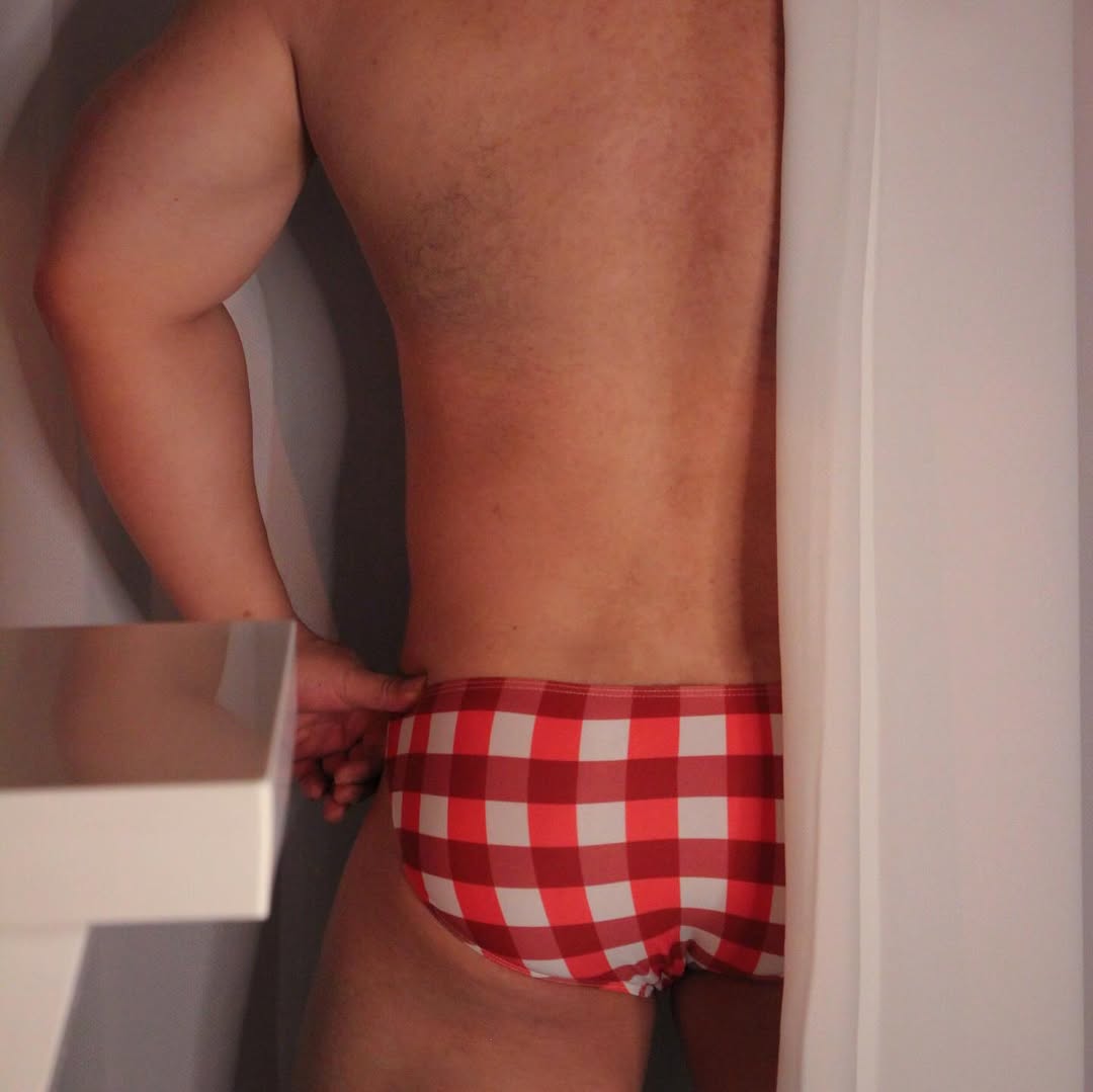 Men's Plaid Bikini Briefs - SJK058 - YDressup
