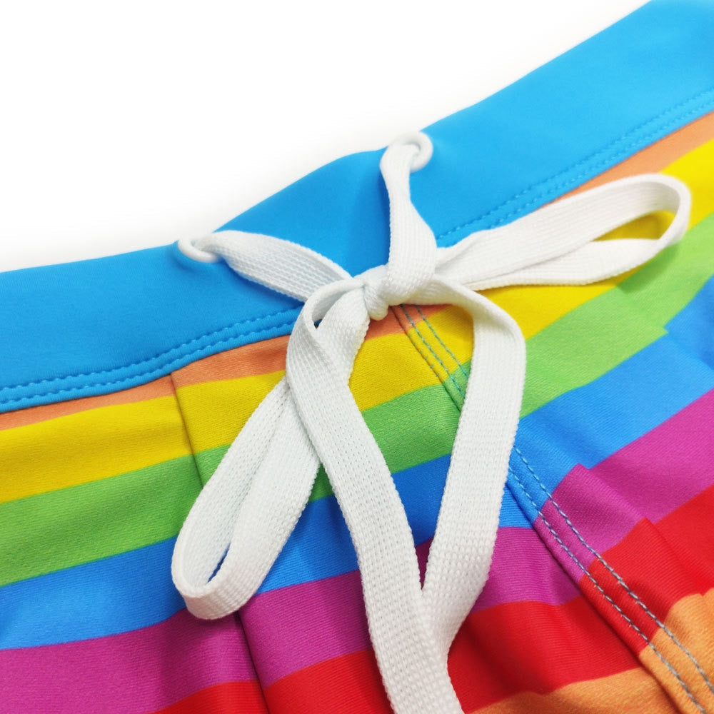 Rainbow Pride Drawstring Swim Trunks - DK004 - YDressup