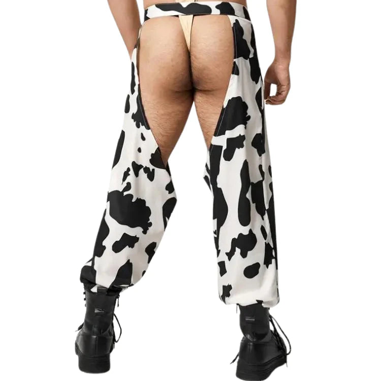 Wild Cow Print Open Chaps - YNY201