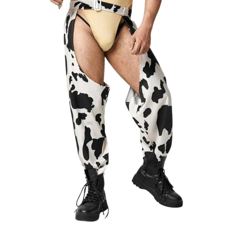 Wild Cow Print Open Chaps - YNY201