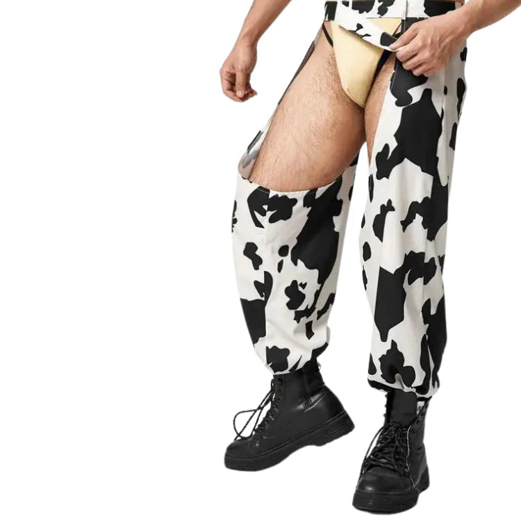 Wild Cow Print Open Chaps - YNY201