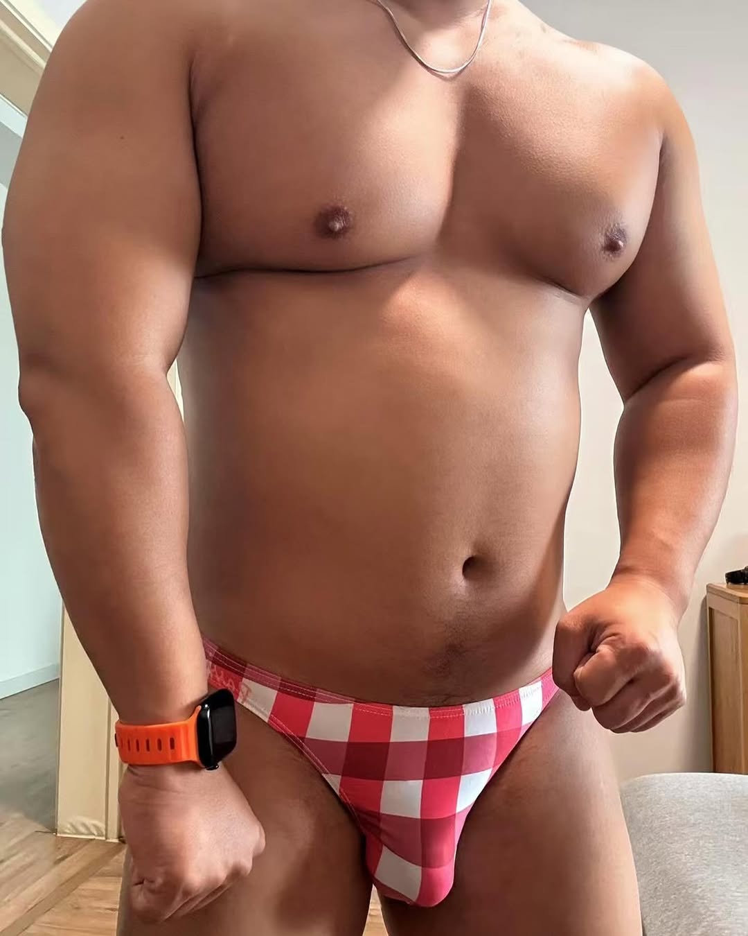 Men's Plaid Bikini Briefs - SJK058 - YDressup