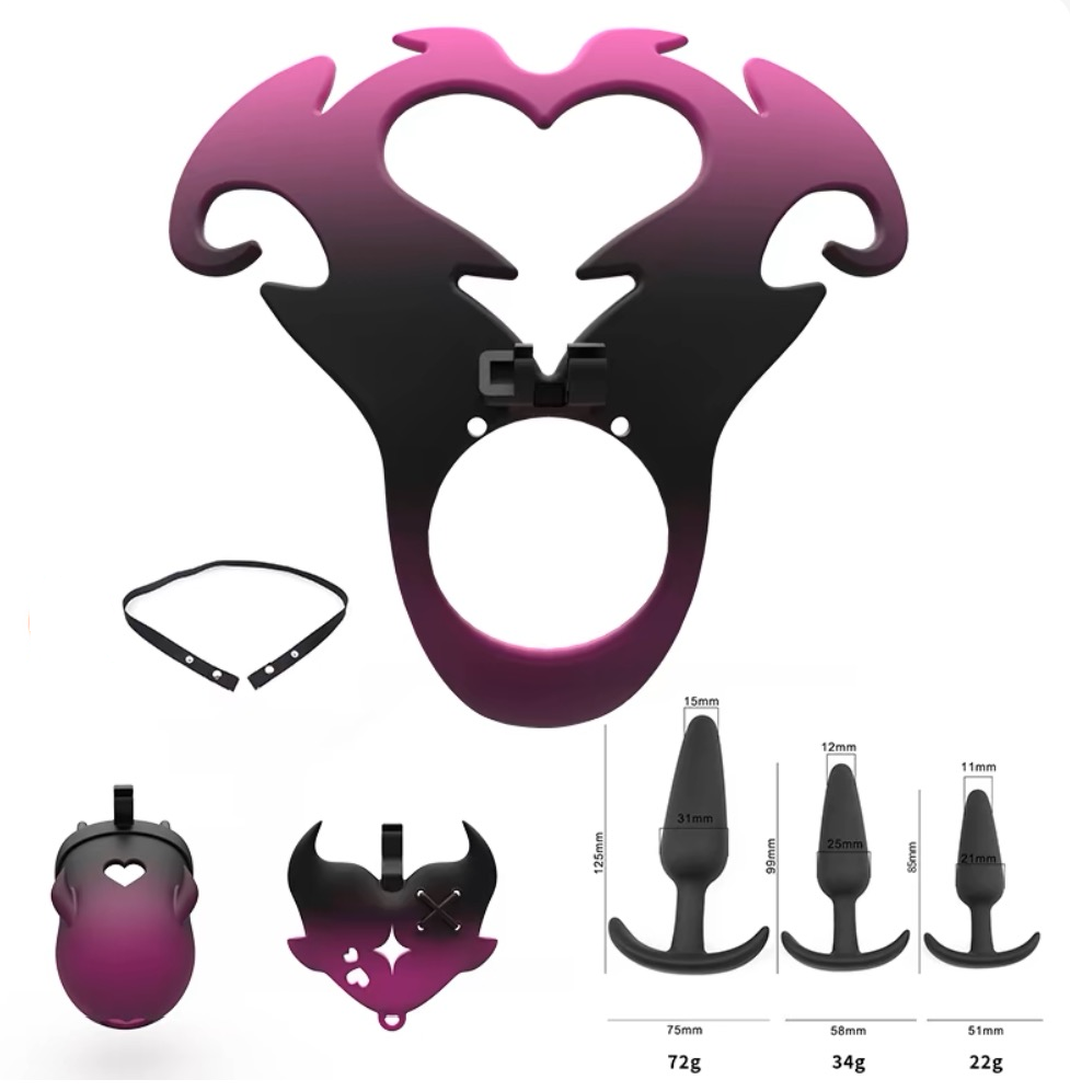 Angel 3D Sissy Chastity Cage - YJS007