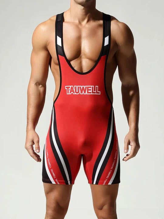 Tauwell Men's Fitness Wrestling Vest Bodysuit - LTY046 - YDressup
