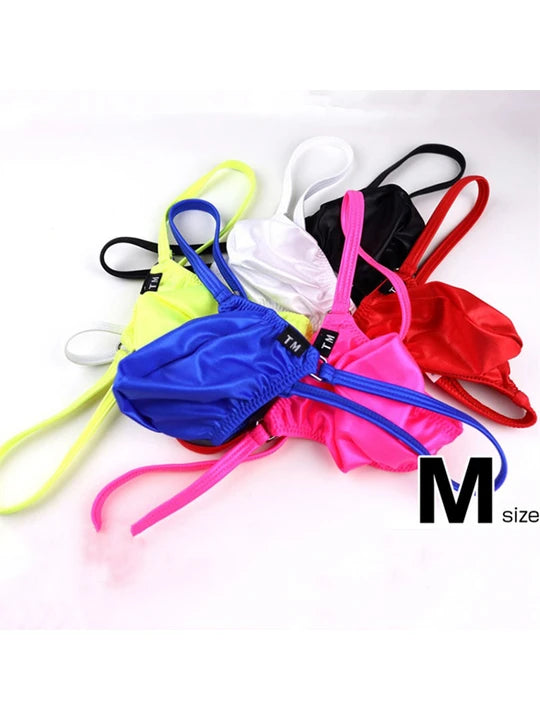 Men's Silky Thong - Spacious Pouch & Playful Colors - DZK015