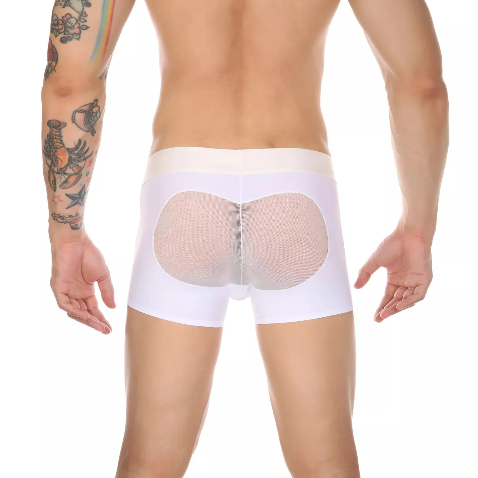 Men’s Mesh Big Pouch and Peach Butt Boxer - PJK035 - YDressup