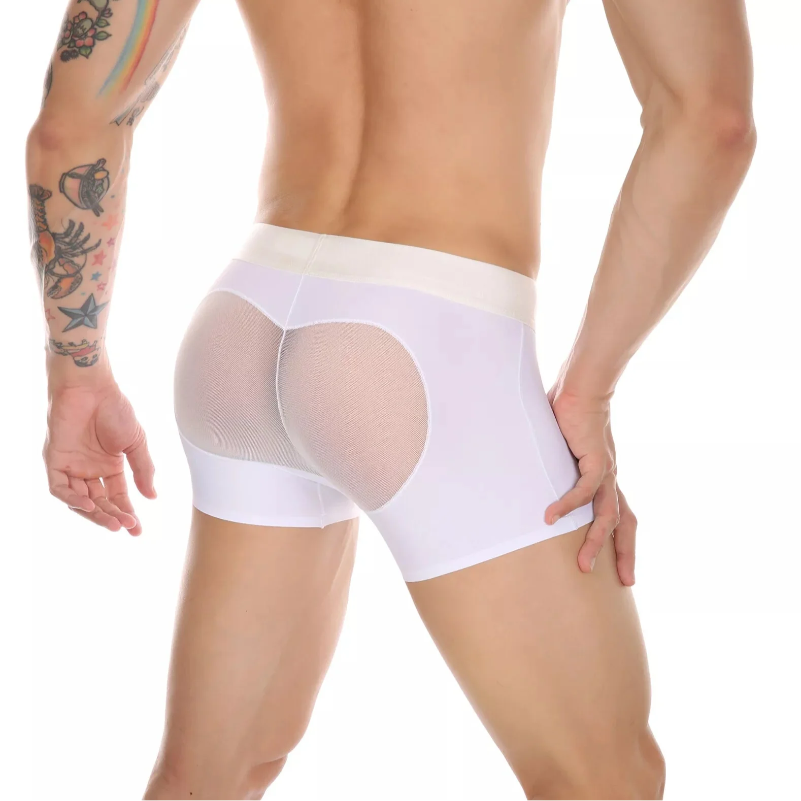 Men’s Mesh Big Pouch and Peach Butt Boxer - PJK035 - YDressup