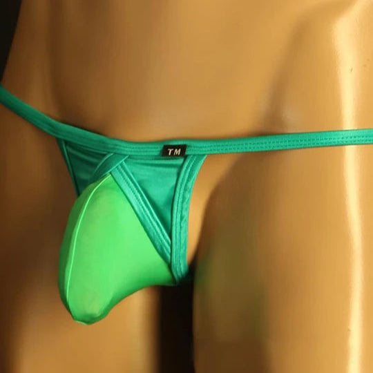 Men's Silky Breathable Spliced Elephant Thongs - DZK047