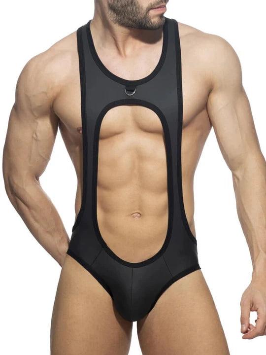 Men's Cutout Thong Bottomless Bodysuit - LTY030 - YDressup