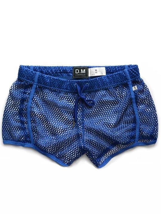 D.M Sexy Mesh Breathable Home Boxer Shorts - PJK008 - YDressup