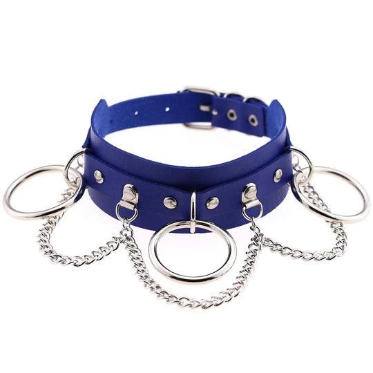 PU Leather Punk Chain Choker - KB040 - YDressup