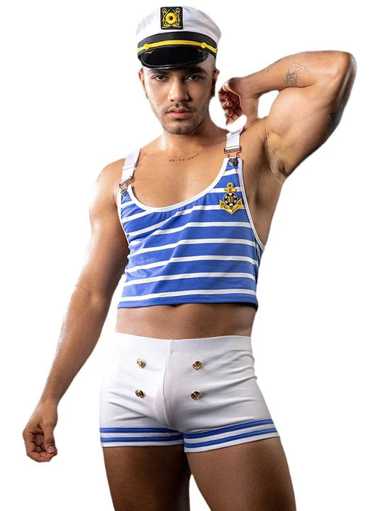 Men's Sexy Navy Uniform Performances Set - ZF009 - YDressup