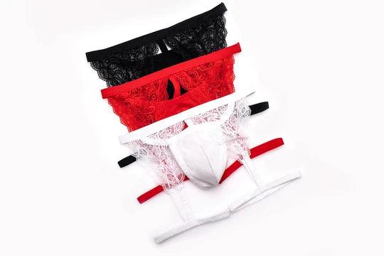 Men's Lace Garter Underwear - DZK039
