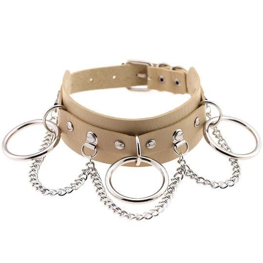 PU Leather Punk Chain Choker - KB040 - YDressup