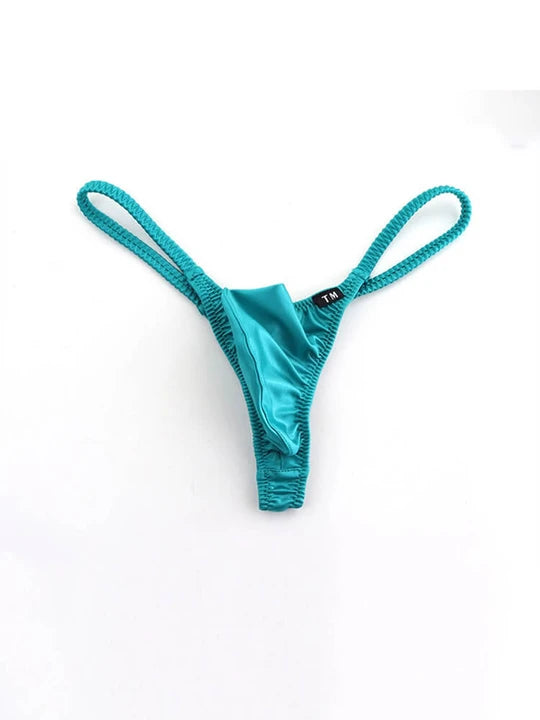 Men's Sexy Big Pouch Silky Thin Strap Thong - DZK053 - YDressup