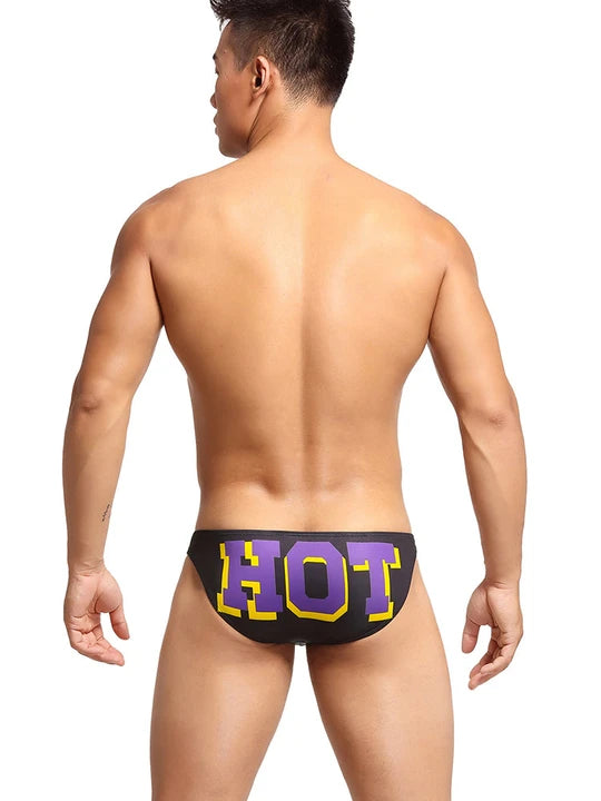 Men's Hot Letters Low Waist Briefs - SJK026