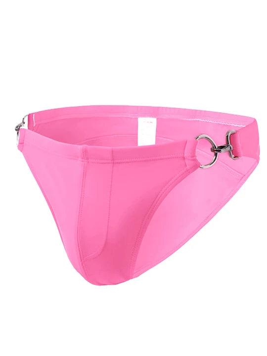 Men's Low Rise Metal Buckle Swim Bikini - YK001 - YDressup