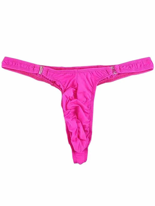 Men's Narrow Side Detachable Button Thong - DZK036
