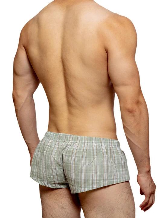 Low Rise Sexy Plaid Home Boxer Briefs - PJK001