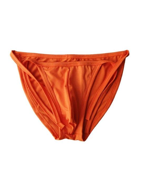 Men's Solid Colour Lace-up Sexy Swim Briefs - YK002 - YDressup