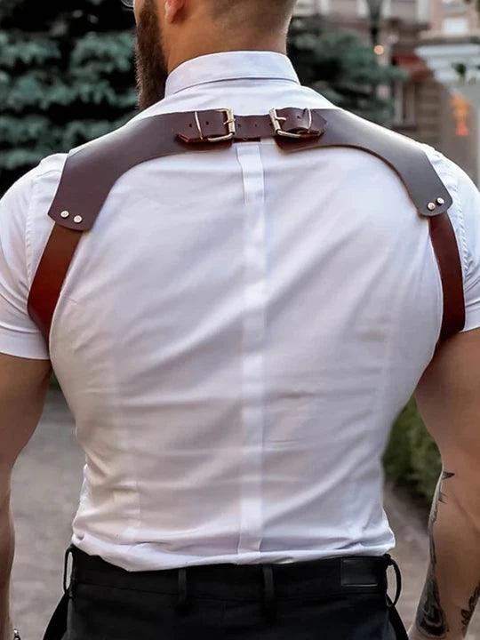 Men's Leather Restraint Harness Strap - KB003
