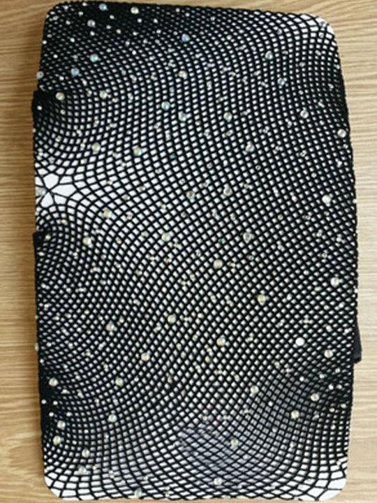 Men's High Stretch Color Zircon Fishnet Socks - CW005 - YDressup