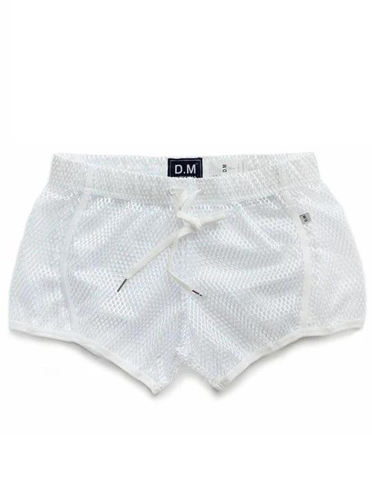 D.M Sexy Mesh Breathable Home Boxer Shorts - PJK008 - YDressup