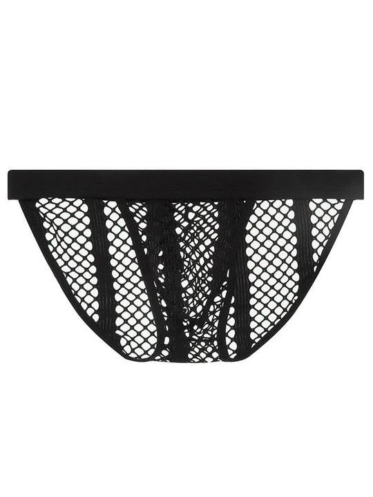 Men's Hollow Out High Rise Breathable Polyester Briefs - SJK024 - YDressup