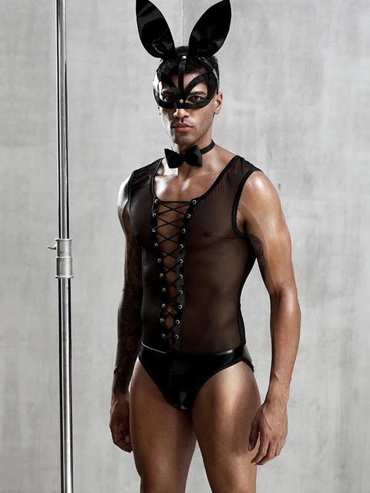 Black Sexy Rabbit Man Cosplay Suit - QQNY008 - YDressup